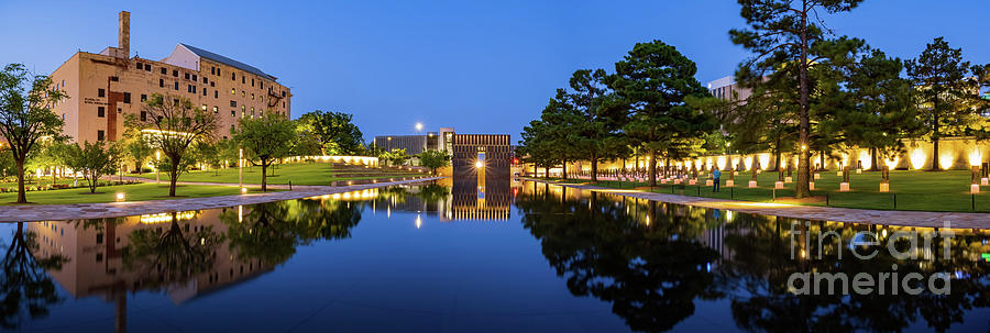 Night view of the Oklahoma City National Memorial and Museum Photograph ...