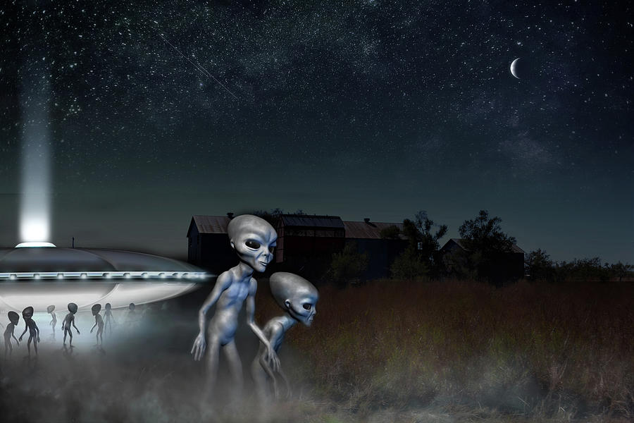 Night Visitors - Edit Challenge 60c Digital Art by Brian Wallace