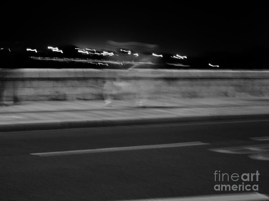 Night Walk on a Bridge Photograph by Aisha Isabelle