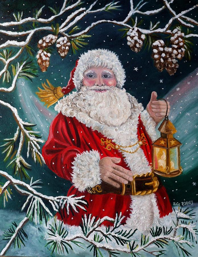 Santa Claus Painting - Night Watch by Julie Brugh Riffey