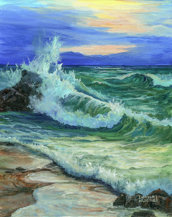 Night Wave Painting by Darice Machel McGuire
