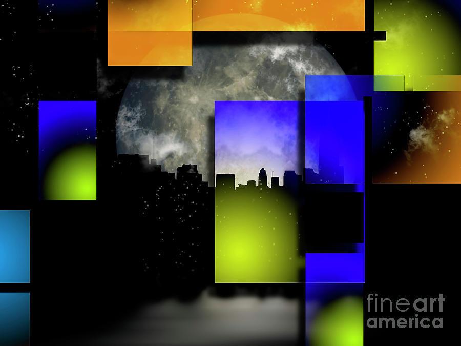 Night Windows Digital Art by Bruce Rolff