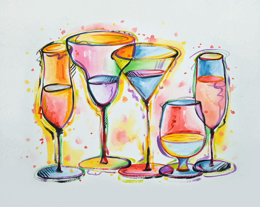 Nightcaps Painting by Amy Giacomelli
