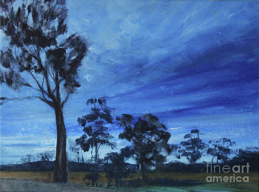 Nightfall at Hazelcreek Painting by Jane See