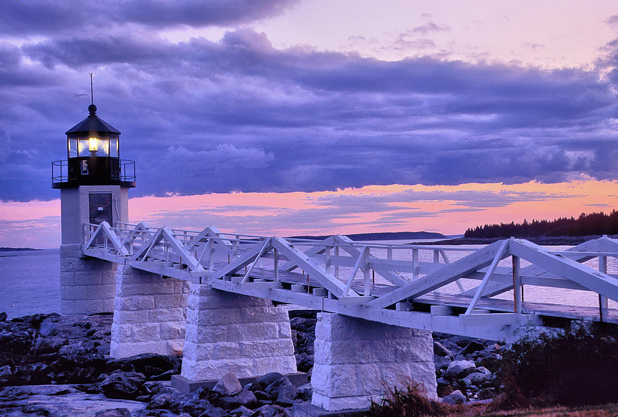 Afterglow at Marshall Point Light Photograph by Jerry Gantar Fine Art