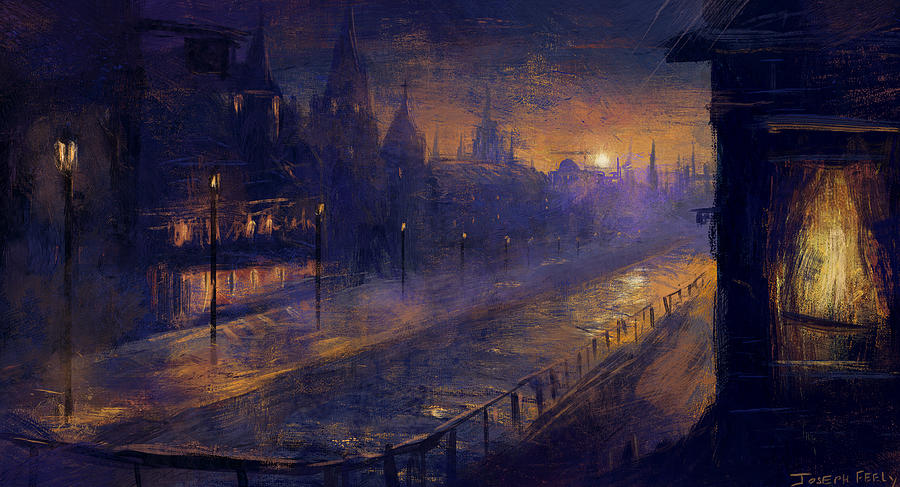 Nightfall Painting by Joseph Feely