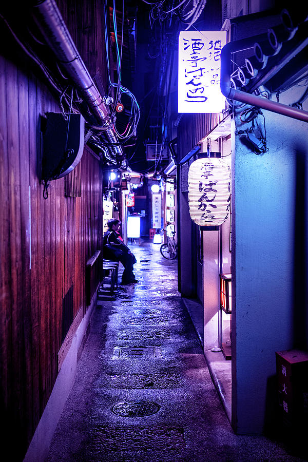 NightLife Japan Collection - Alone Photograph by Philippe HUGONNARD