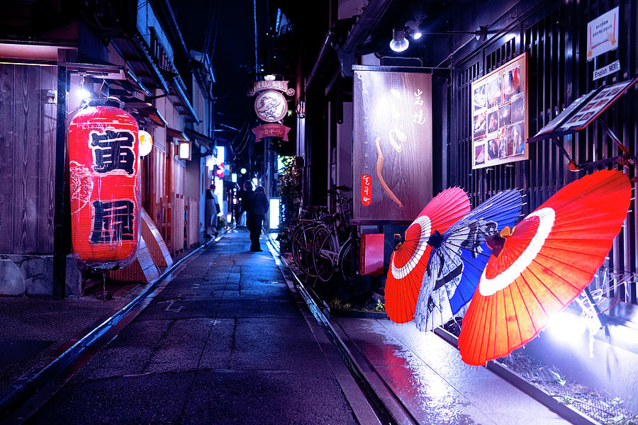 NightLife Japan Collection - Japanese Parasols Photograph by Philippe HUGONNARD