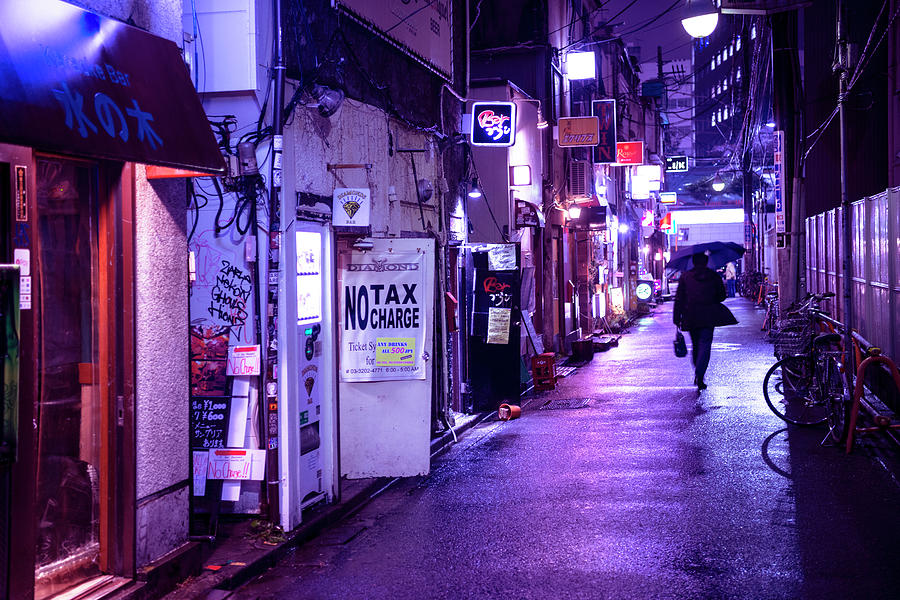 NightLife Japan Collection - Rainy Day Photograph by Philippe HUGONNARD