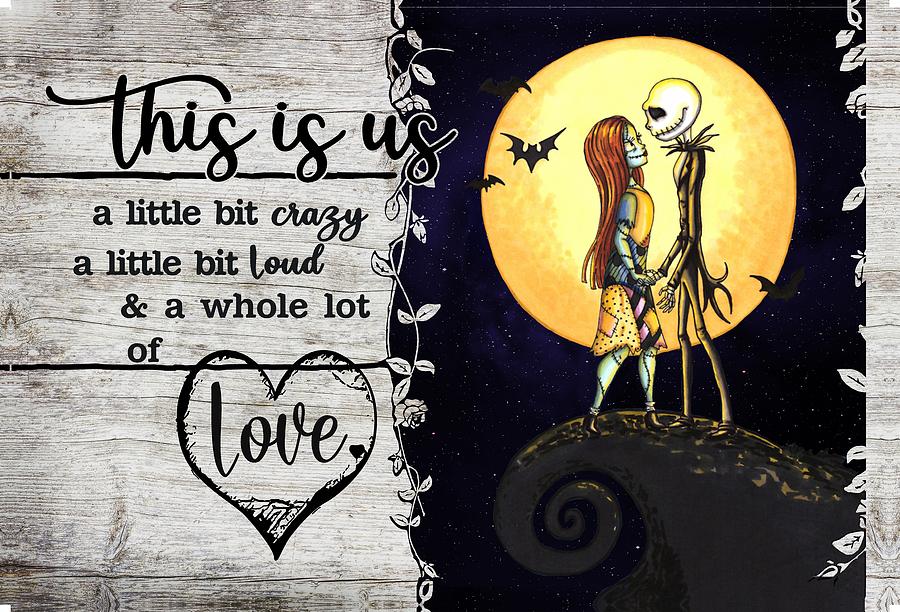 Nightmare Before Christmas This Is Us Love Quotes Wall Art Canvas Canvas Prints Digital Art