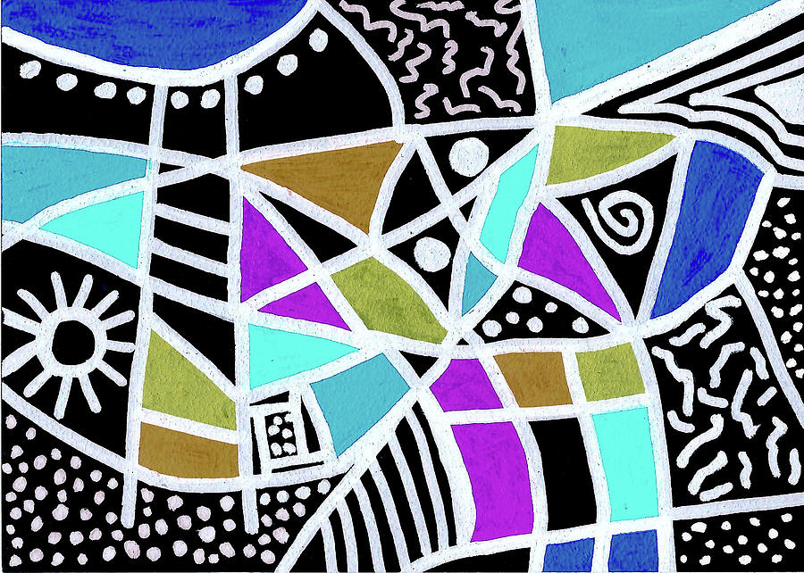 Nights And Days Of Color Drawing by Susan Schanerman