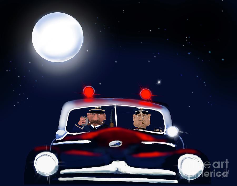 Nightwatch on a Full Moon Digital Art by Doug Gist