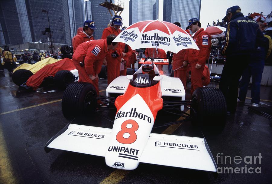 Niki Lauda. 1983 Detroit Grand Prix Photograph by Oleg Konin