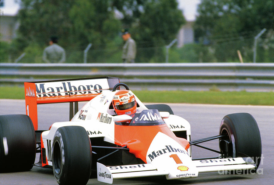 Niki Lauda. 1985 Portuguese Grand Prix Photograph by Oleg Konin