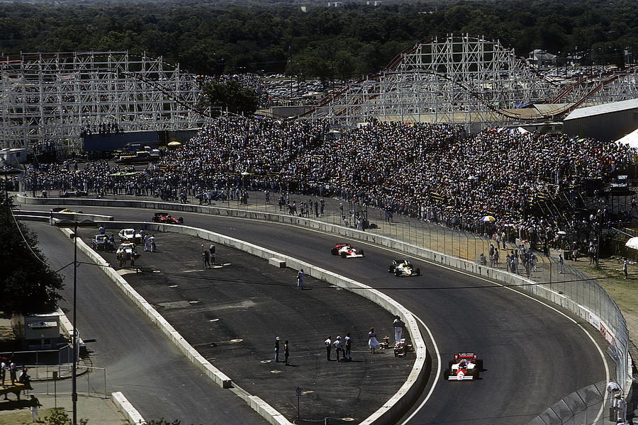 Niki Lauda, Keke Rosberg, Alain Prost, Michele Alboreto, Grand Prix Of Dallas Photograph by Paul-Henri Cahier