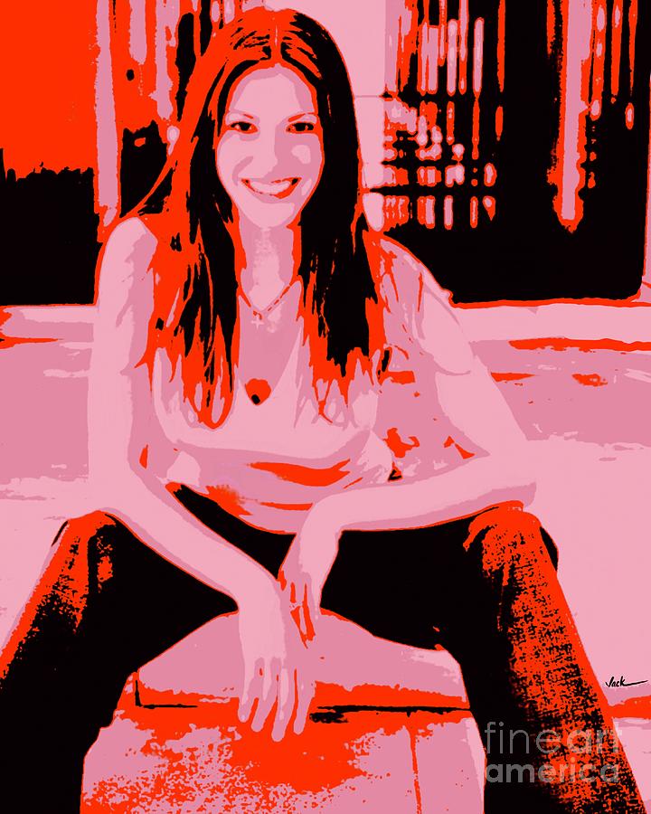 Actress Painting - Nikki Cox by Jack Bunds Actress Painting - Nikki Cox by Jack Bunds