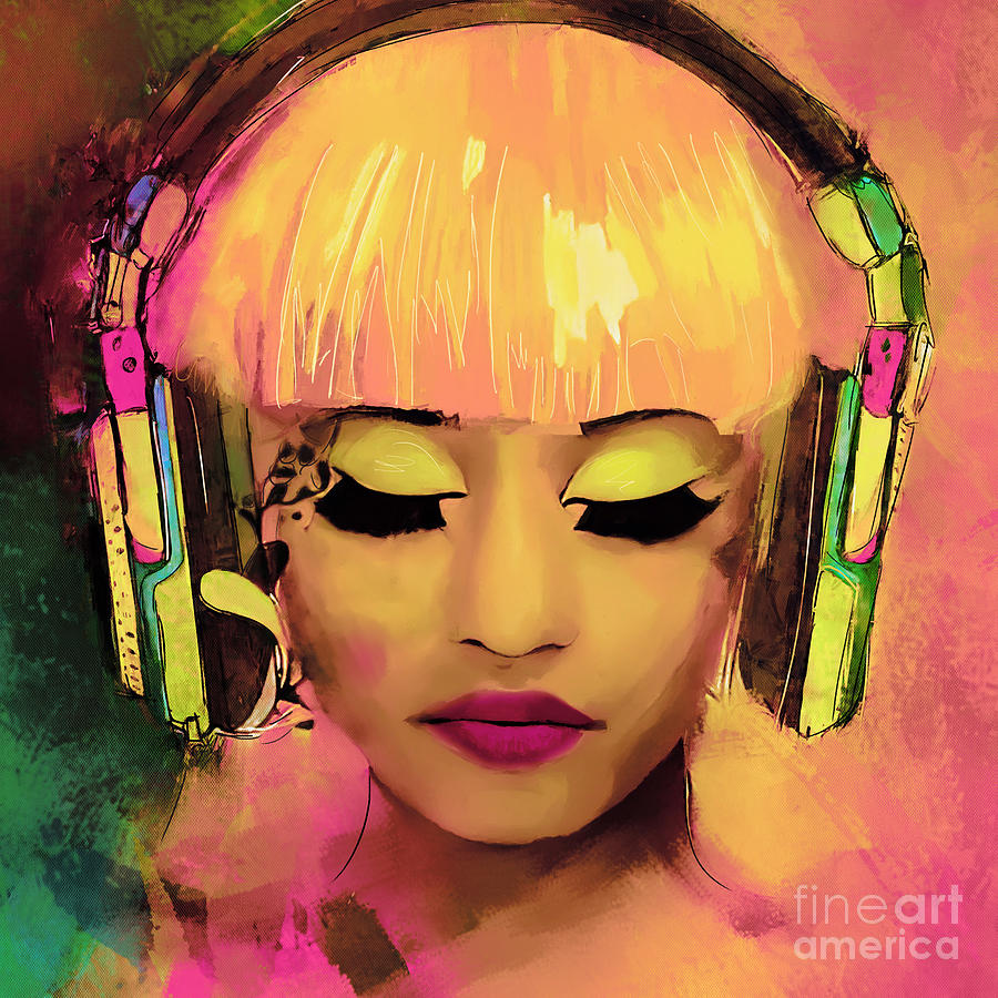 Rihanna Painting - Nikki Minaj Musician 098i by Gull G