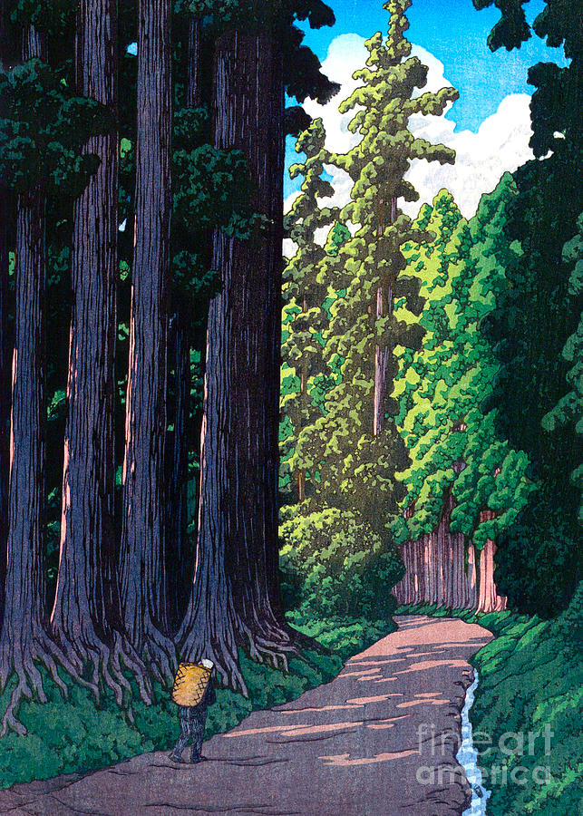 Nikko Kaido by Hasui Kawase Painting by Hasui Kawase Pixels