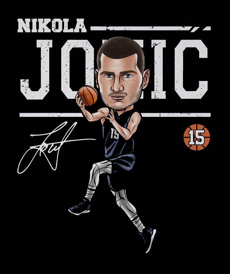 Nikola Jokic Cartoon Digital Art by Kelvin Kent | Pixels