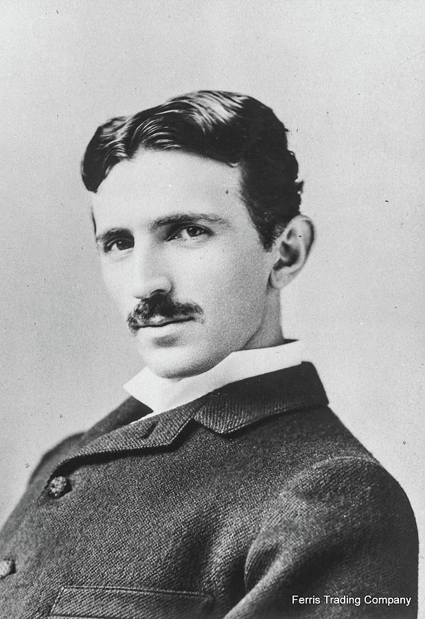 Nikola Tesla - 1895 Photograph by Hang Nhu Thuy