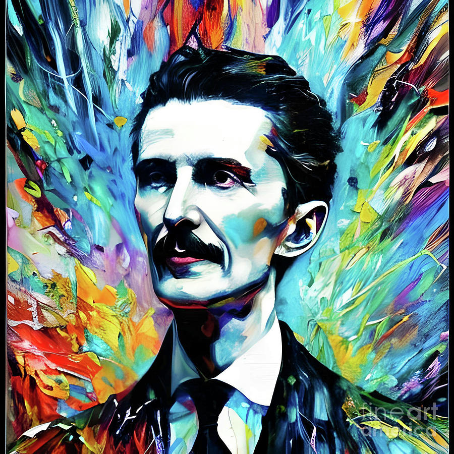 Nikola Tesla #4 Digital Art by CB Lab - Pixels