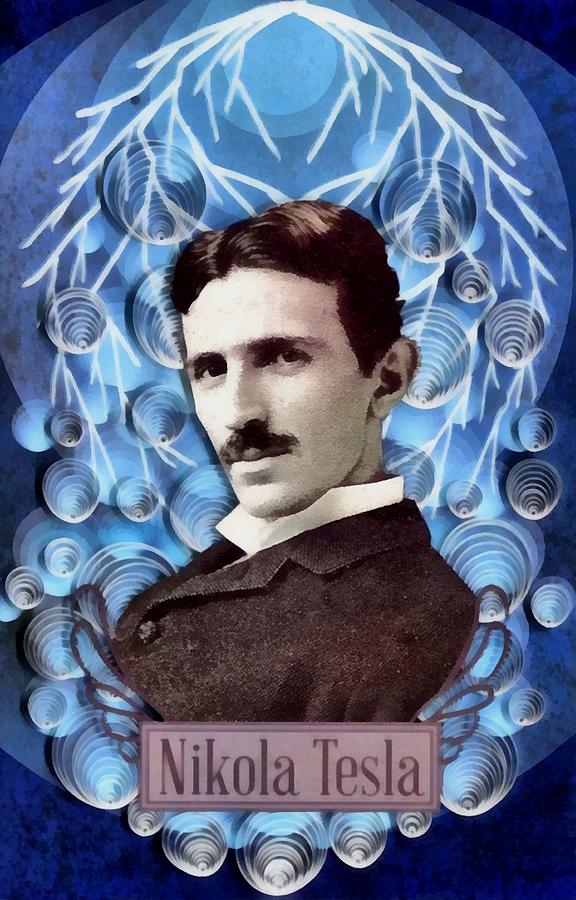 Nikola Tesla Digital Art by Lodovico Piazza