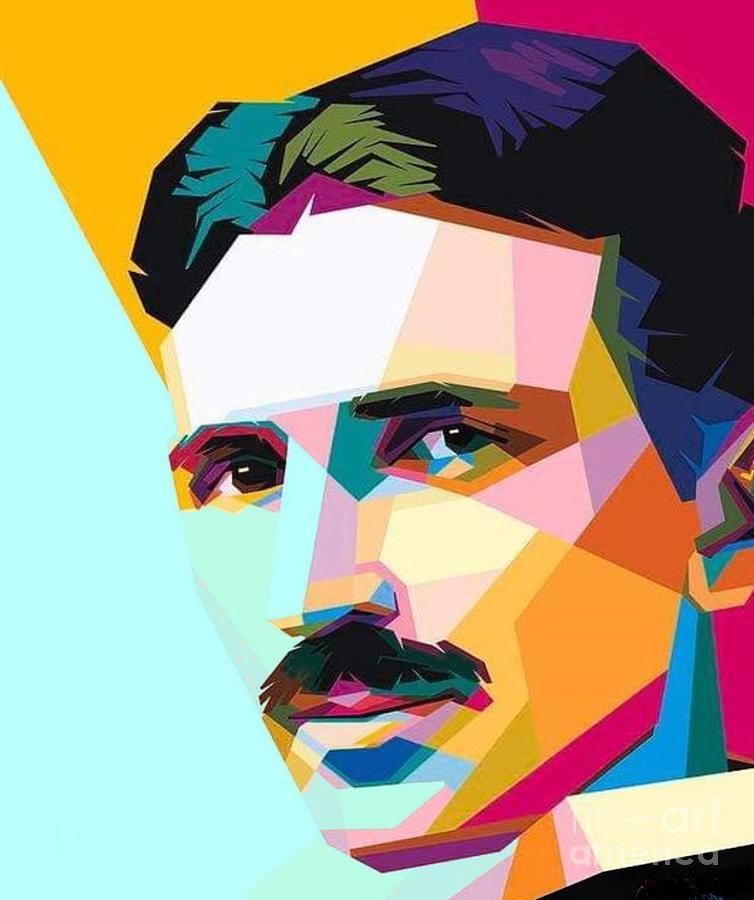 Nikola Tesla  Digital Art by Vesna Antic