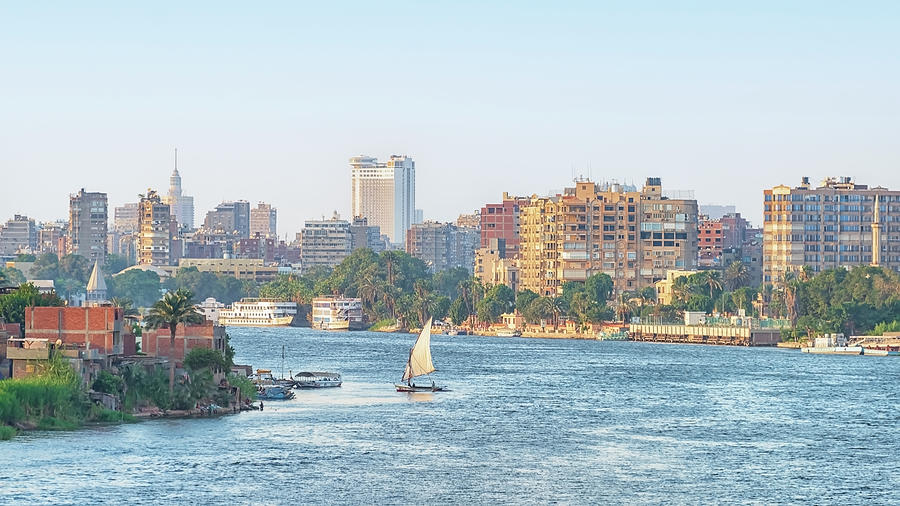 Architecture Photograph - Nile River In Cairo by Manjik Pictures