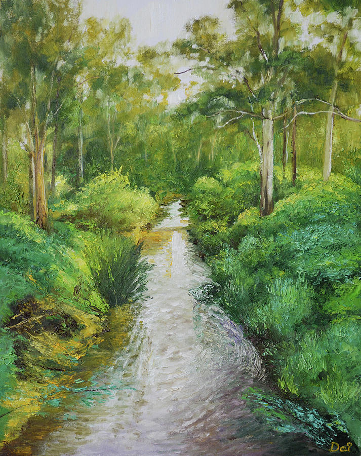 Nillumbik Park Diamond Creek Painting by Dai Wynn