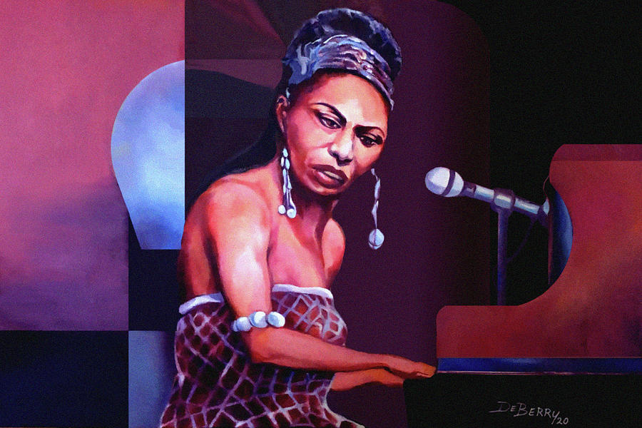 Musical Theme Painting - Nina by Lloyd DeBerry
