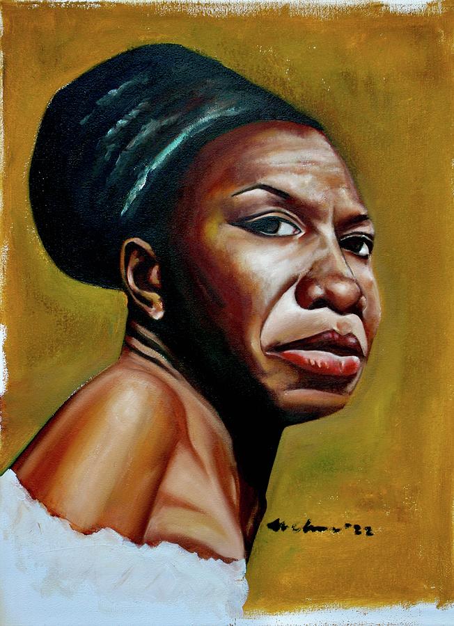 Nina Simone Painting by Martel Chapman