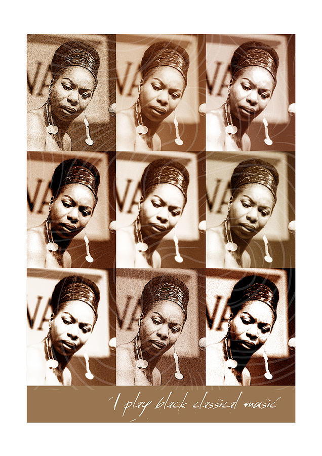 Nina Simone Digital Art - Nina Simone - Music Heroes Series by Movie Poster Boy