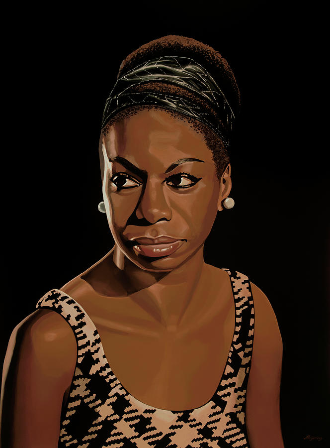 Nina Simone Painting 2 Painting by Paul Meijering