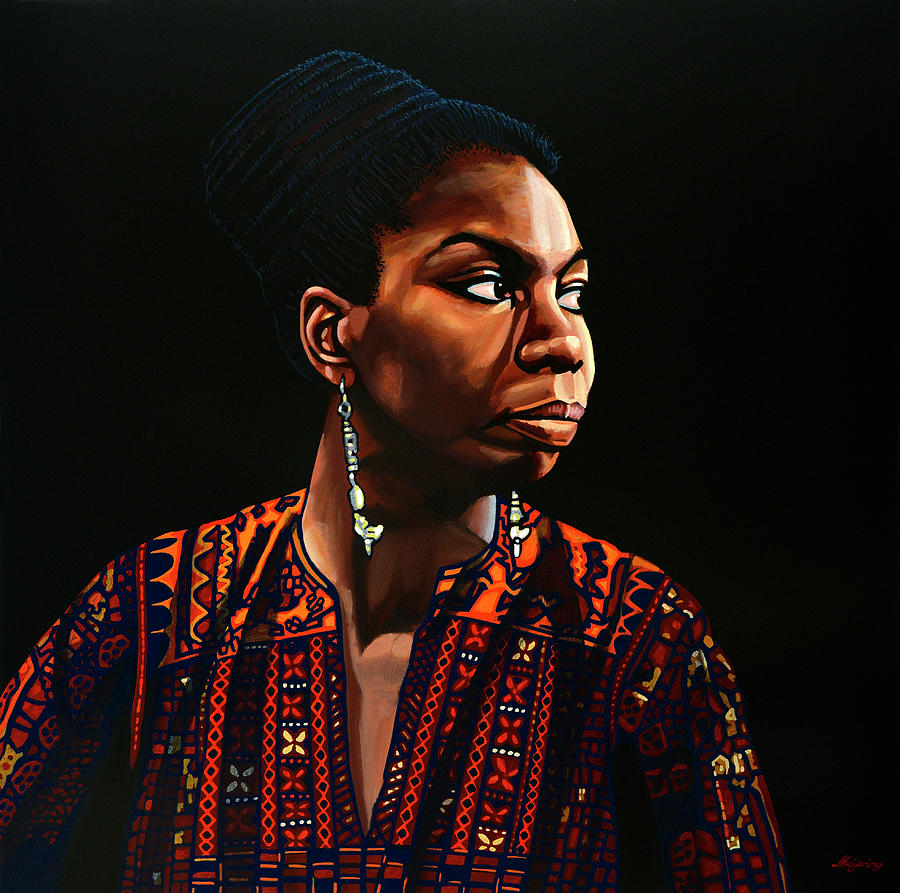 Nina Simone Painting Painting by Paul Meijering