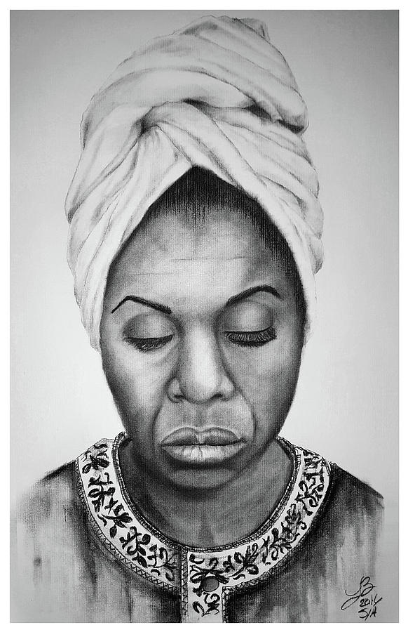 Nina Simone Drawing by Tim Brandt Fine Art America
