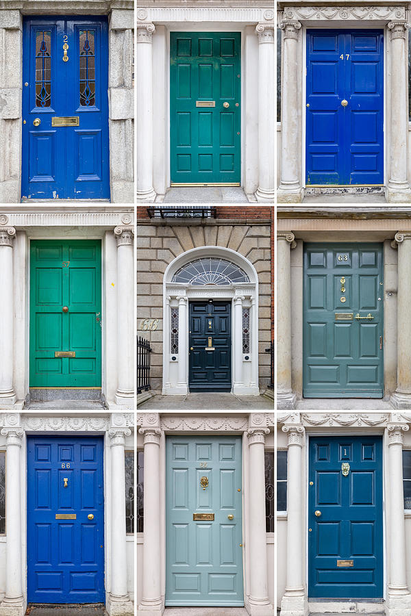 Nine Dublin Doors Photograph by Georgia Fowler