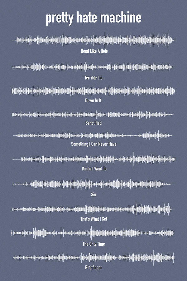 Nine Inch Nails Pretty Hate Machine sound wave art Digital Art by Soundwave  Art - Fine Art America