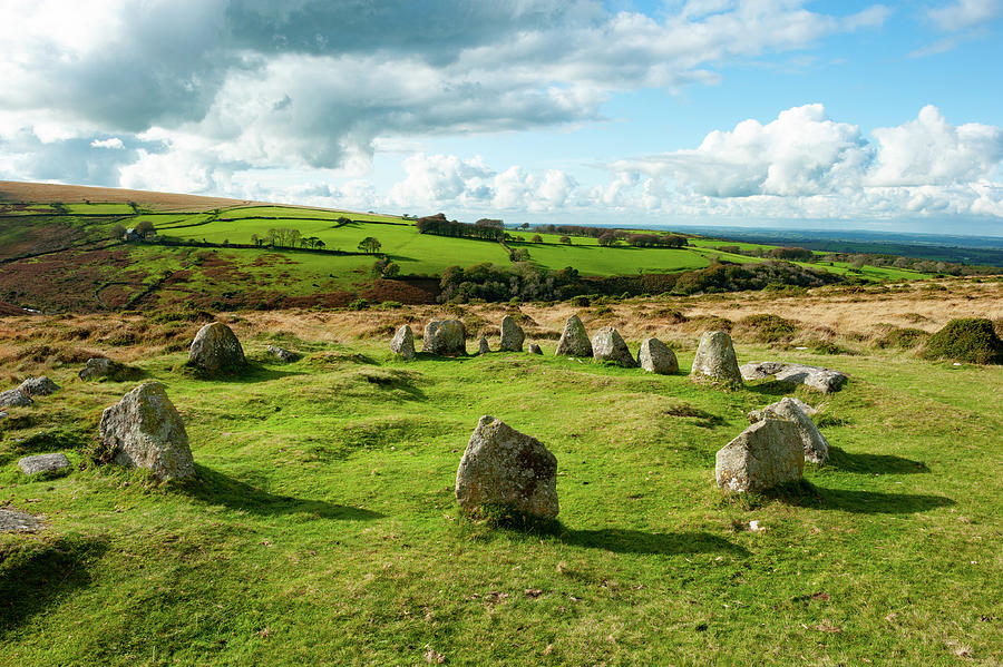 Nine Maidens Stone Circle Photograph by Helen Jackson