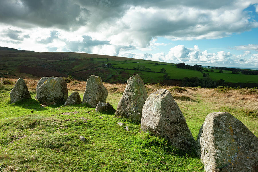 Nine Maidens Stone Circle iv Photograph by Helen Jackson