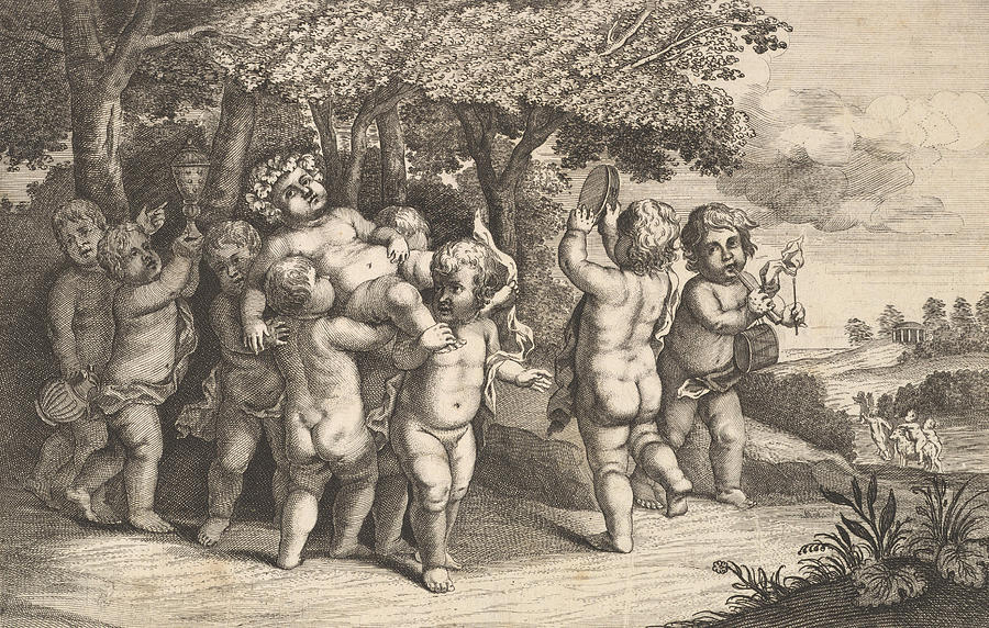 Nine Small Boys Relief by Wenceslaus Hollar