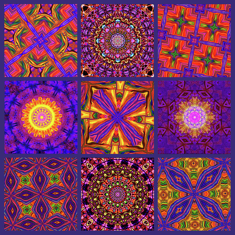 Nine Tiles Digital Art by Dave Turner