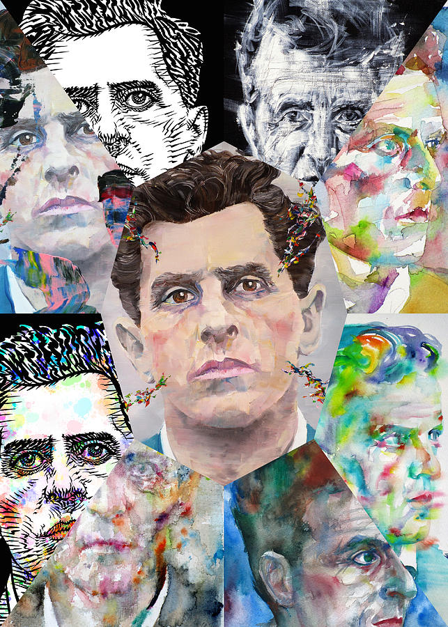 Nine Times Ludwig Wittgenstein .1 Painting by Fabrizio Cassetta