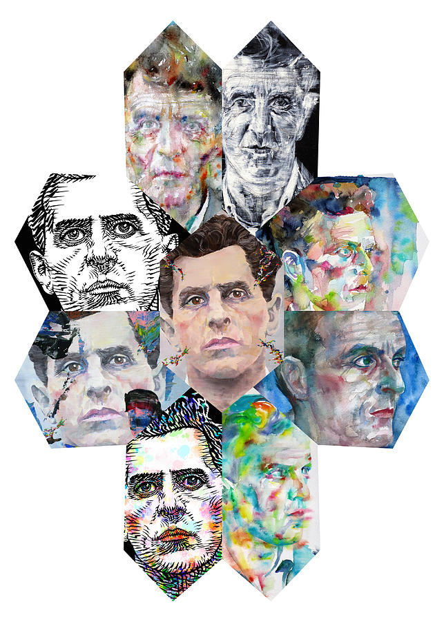 Nine Times Ludwig Wittgenstein .2 Painting by Fabrizio Cassetta