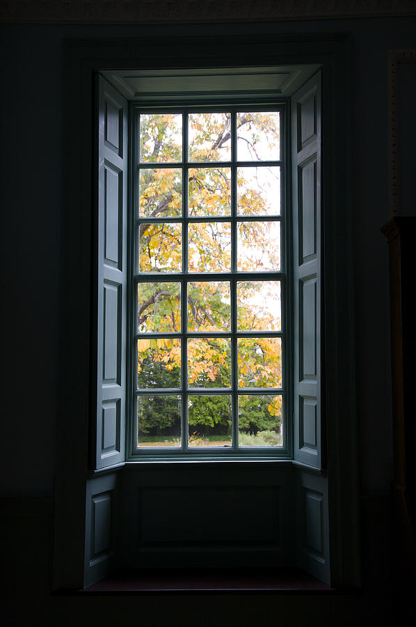 Nineovernine window at Historic Kenmore, 1775 home of Fielding Lewis and wife Betty, sister of George Washington, Fredericksburg, VA, U.S.A. Photograph by Barry Winiker