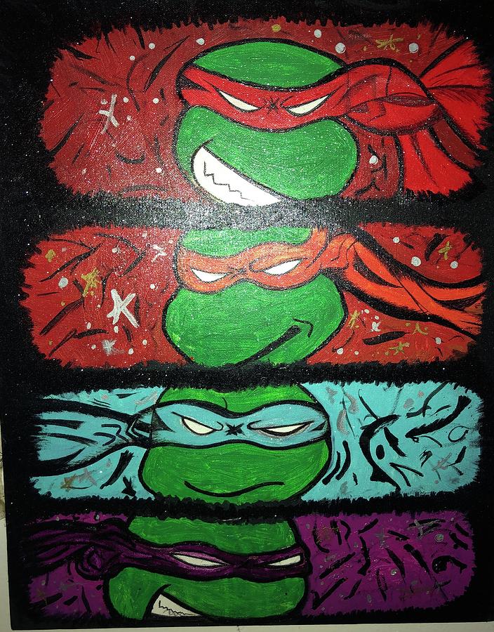 Ninja turtles Painting by Benjamin Rubenstein - Fine Art America