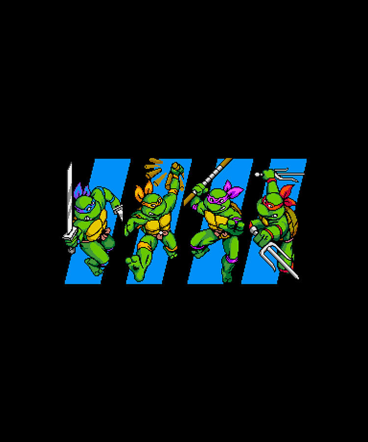 Ninja Turtles Pixel Art Painting by Ninja Turtles Pixel Art | Pixels