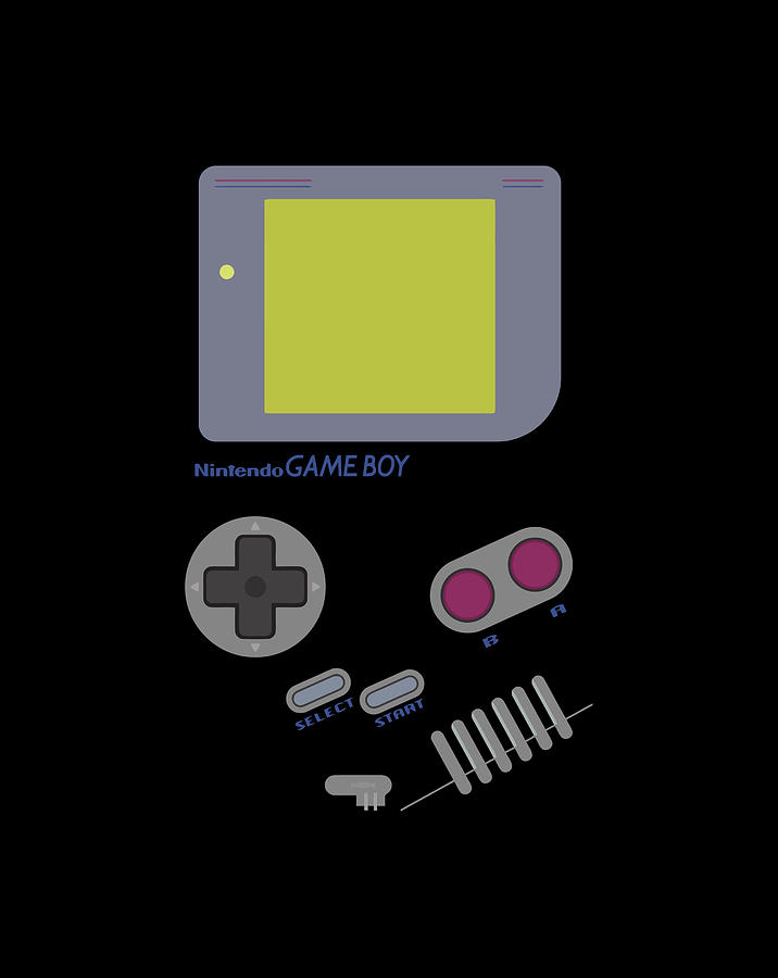 Nintendo Game Boy Screen Buttons Retro Graphic Gift Items Digital Art ...