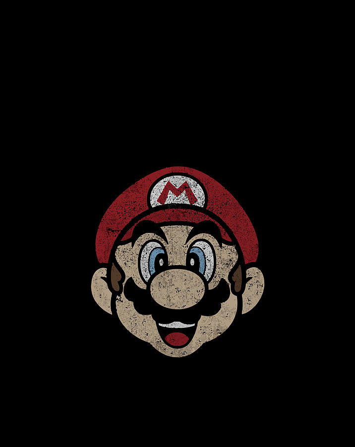 Nintendo Super Mario Hey Girl Faded Face Portrait Digital Art by ...