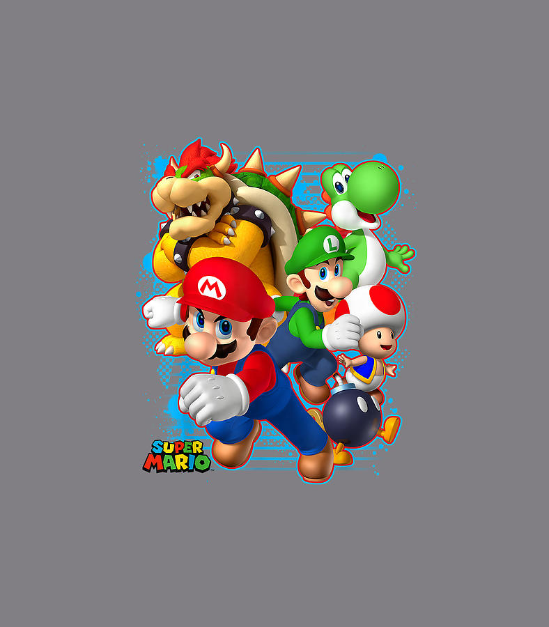 Nintendo Super Mario Luigi Bowser Spray Paint Digital Art by Edgarb ...