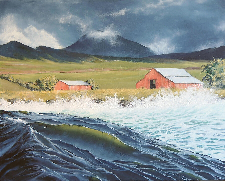 Nipomo Shorebreak Painting by Philip Fleischer Nipomo Shorebreak Painting by Philip Fleischer